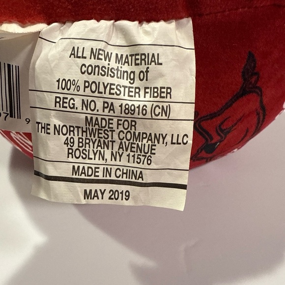 Northwest 11 inches -Red and Black Razorback Pillow.  Never played with. - Picture 9 of 9